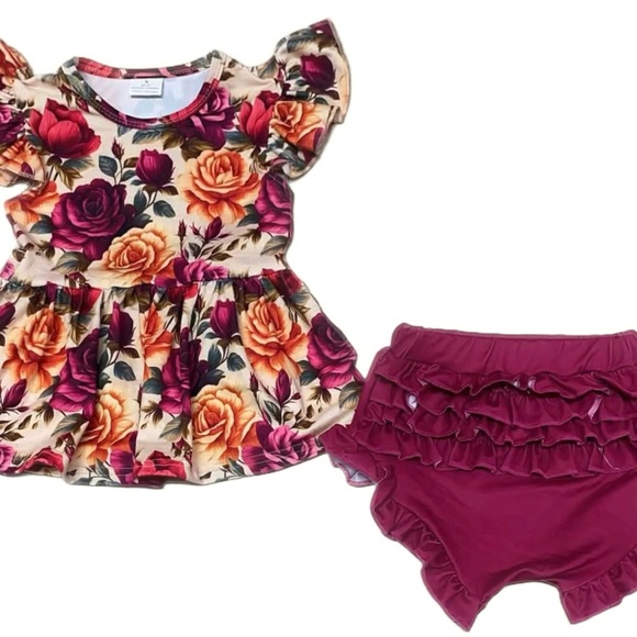 Floral Ruffle Dress Set - Picture 2 of 2